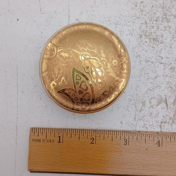 Vintage Porcelain Round Trinket Box JWK Josef Kuba Western Germany w/ Gold Trim - Picture 12 of 13